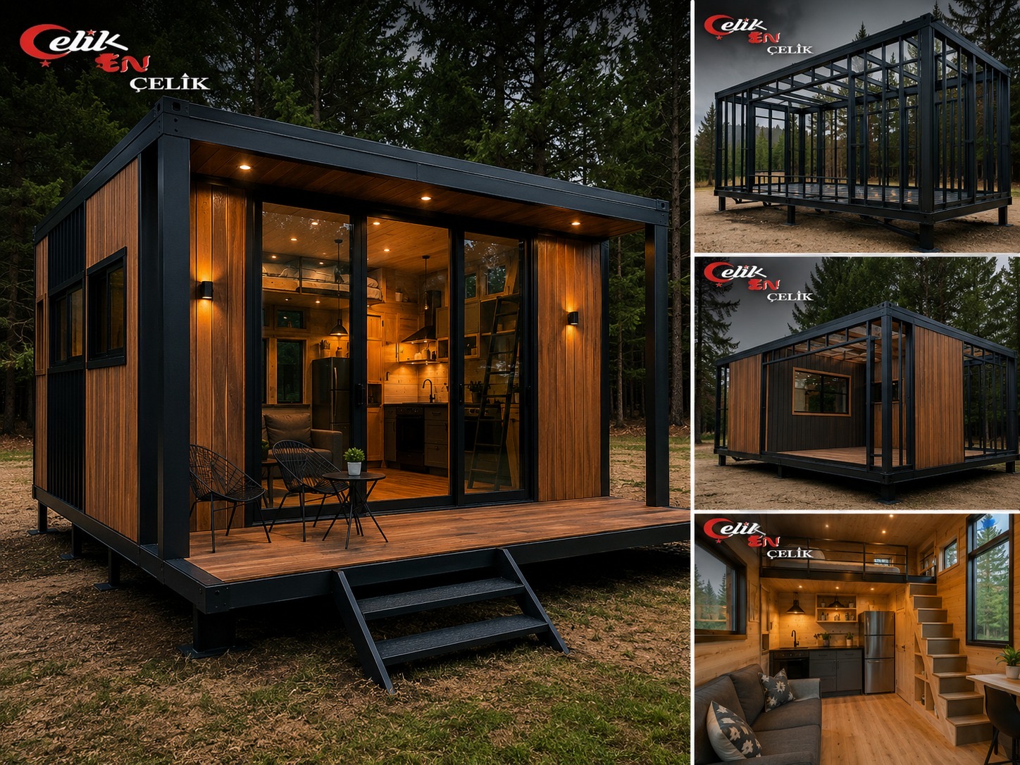 Modern çelik konstrüksiyon tiny house